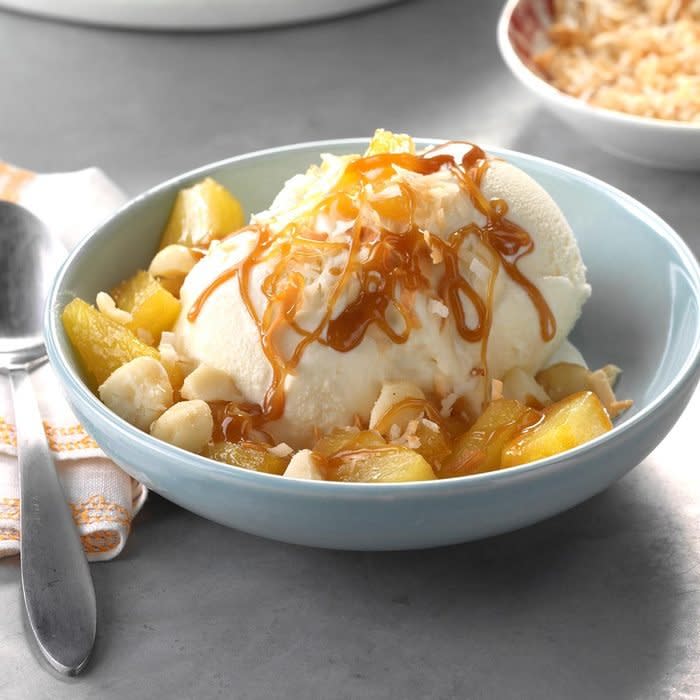 Caramelized Pineapple Sundaes