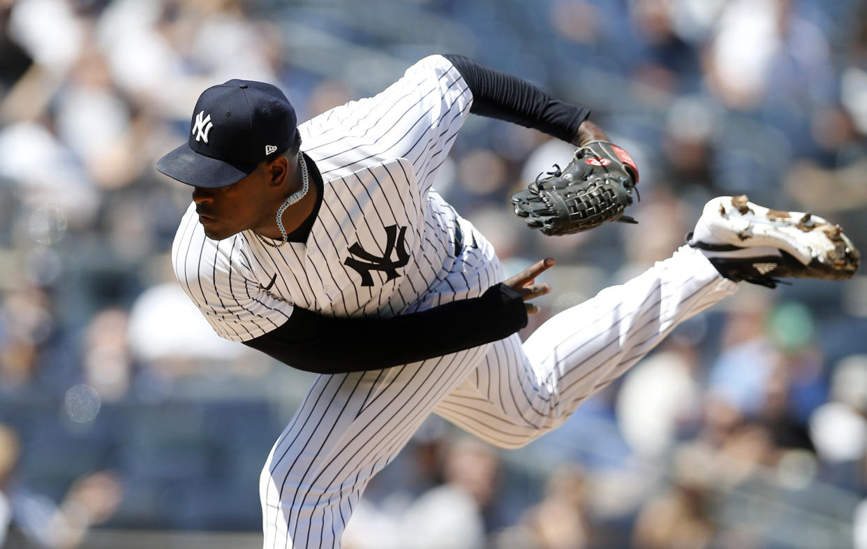 Luis Severino #40 of the New York Yankees has been a fantasy ace