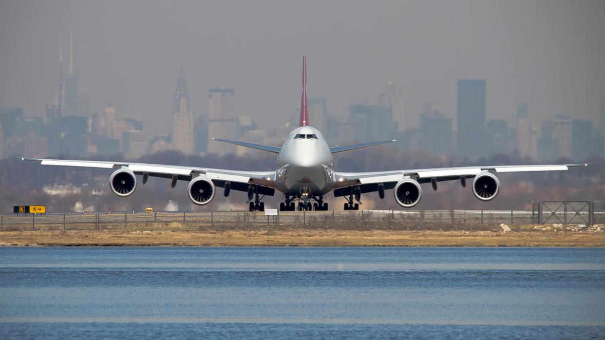 PHOTO: A Boeing 747-800 prepares taxies onto the runway. (STOCK PHOTO/Getty Images)