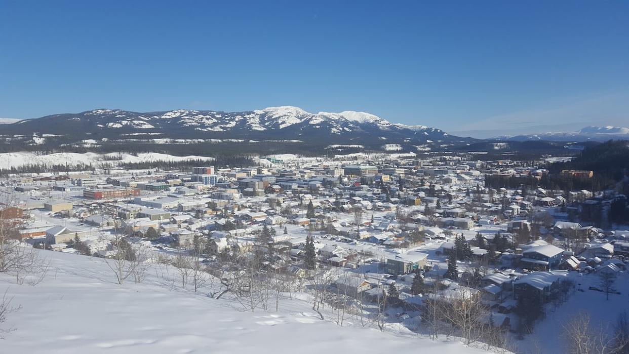 Downtown Whitehorse under a fresh layer of snow. Two sisters are speaking out after being told that a man who sexually abused them as children would be returning to the city this month. (Paul Tukker/CBC - image credit)