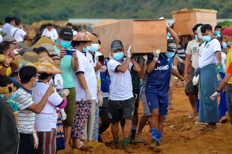 Jade mine collapses following a landslide in Hpakant