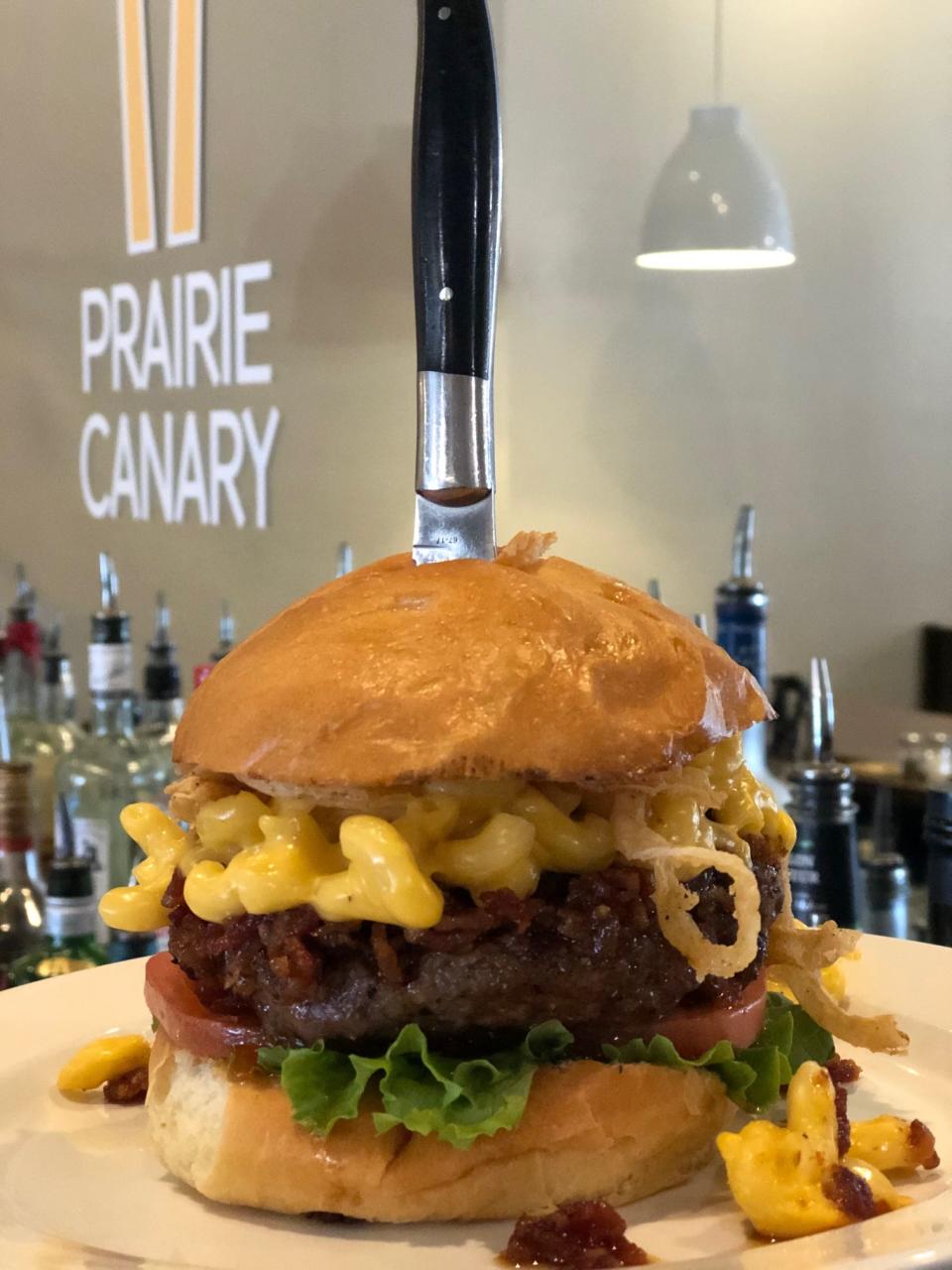 Macaroni Burger with Bacon Jam at Prairie Canary in Grinnell.