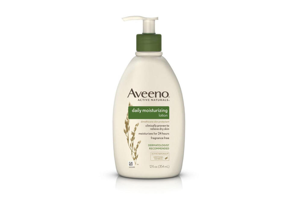 <p>$7, <a rel="nofollow noopener" href="https://www.target.com/p/aveeno-174-daily-moisturizing-lotion-for-dry-skin-12-fl-oz/-/A-13345336" target="_blank" data-ylk="slk:target.com;elm:context_link;itc:0;sec:content-canvas" class="link ">target.com</a> </p>