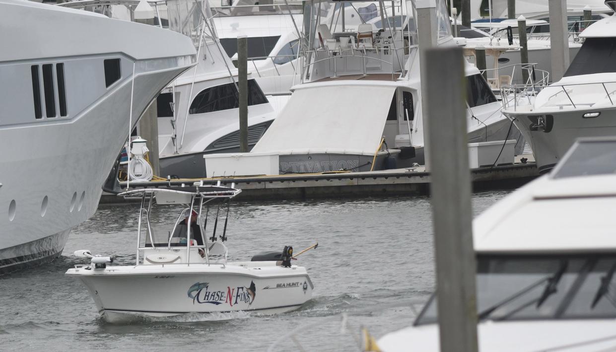 Boaters navigate the Intracoastal Waterway on Memorial Day in Wrightsville Beach N.C, Monday, May 25, 2020.