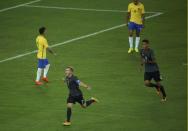 2016 Rio Olympics - Soccer - Final - Men's Football Tournament Gold Medal Match Brazil vs Germany - Maracana - Rio de Janeiro, Brazil - 20/08/2016. Max Meyer (GER) of Germany celebrates scoring their first goal. REUTERS/Murad Sezer