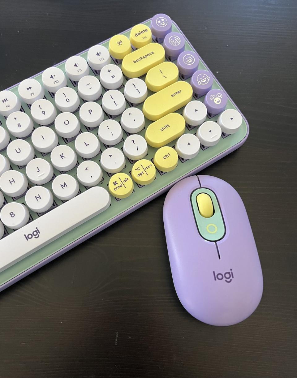 The keyboard and matching Logitech mouse