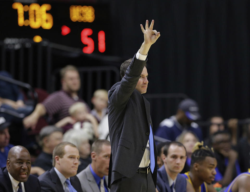 UC Santa Barbara head coach Joe Pasternack during the second half of a game earlier this season. (AP Photo/Michael Wyke)