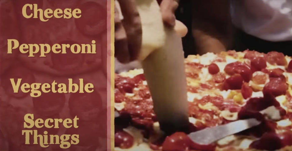 This AI-generated commercial for a fake pizza place called Pepperoni Hug Spot is absolutely terrifying (Pizza Later via YouTube)