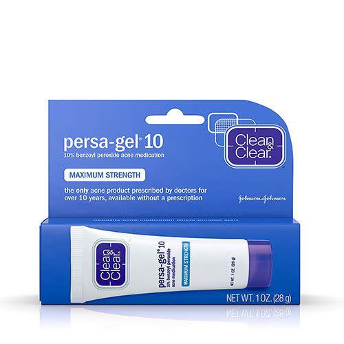 <p><a href="https://go.redirectingat.com?id=74968X1596630&url=http%3A%2F%2Fwww.target.com%2Fp%2Fclean-clear-persa-gel-10-maximum-strength-1-oz%2F-%2FA-12921120&sref=https%3A%2F%2F" rel="nofollow noopener" target="_blank" data-ylk="slk:Shop Now;elm:context_link;itc:0;sec:content-canvas" class="link ">Shop Now</a></p><p>If it's really a zit: Clean & Clear® Persa-Gel®10 Acne Medication</p><p>target.com</p><p>$4.99</p><span class="copyright">Clean & Clear</span>