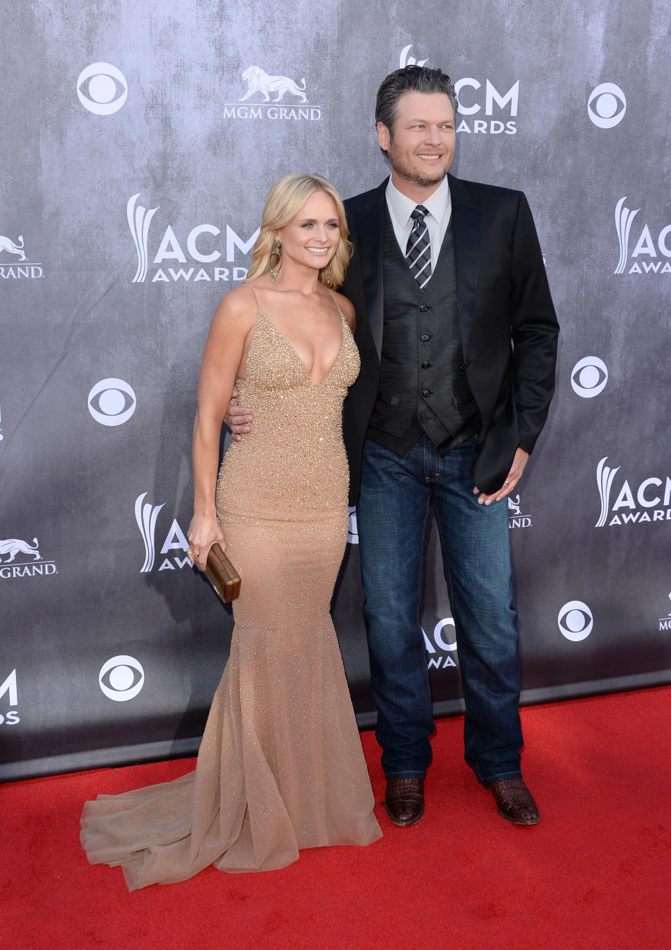 Lambert and Shelton attend the Academy of Country Music Awards in April 2014. (Photo: Jason Merritt/Getty Images)