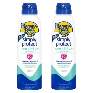 Banana Boat Simply Protect Sensitive Sunscreen Spray; best spray susncreen