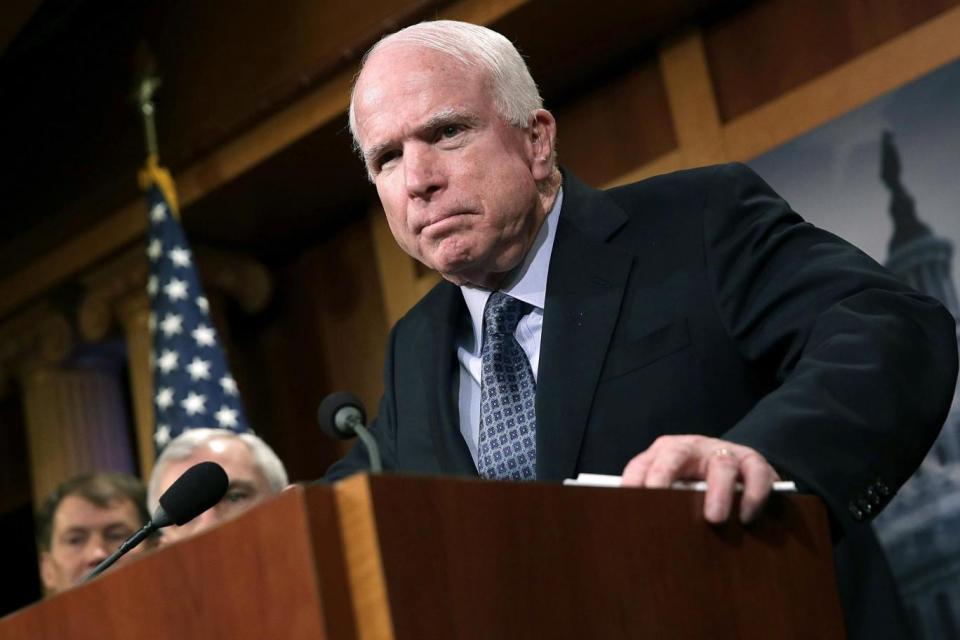 Senator John McCain was diagnosed with brain cancer after surgery to remove a blood clot (Getty Images North America)