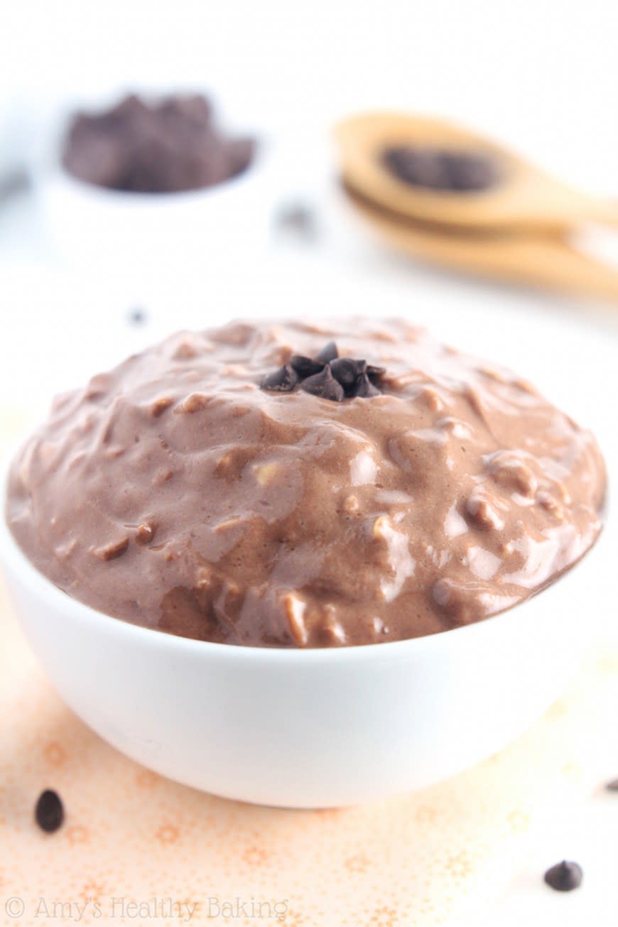 Chocolate Protein Overnight Oats from Amy's Healthy Baking