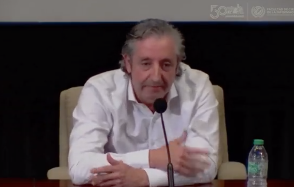 Josep Pedrerol defendió en la Universidad Complutense su visión del periodismo.