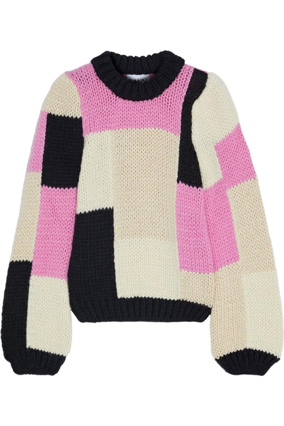 6) Color-Block Sweater