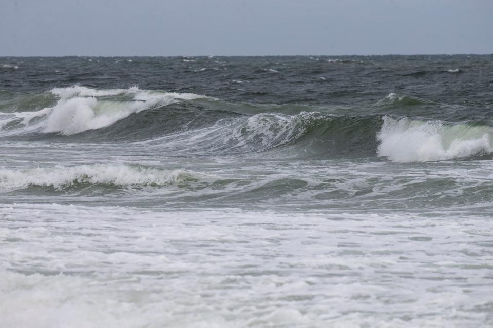 Northeast wind and waves begin to increase as a storm develops to the south bringing a threat of beach erosion and flooding to the Jersey Shore.  
Ortley Beach, NJ
Friday, September, 22, 2023
