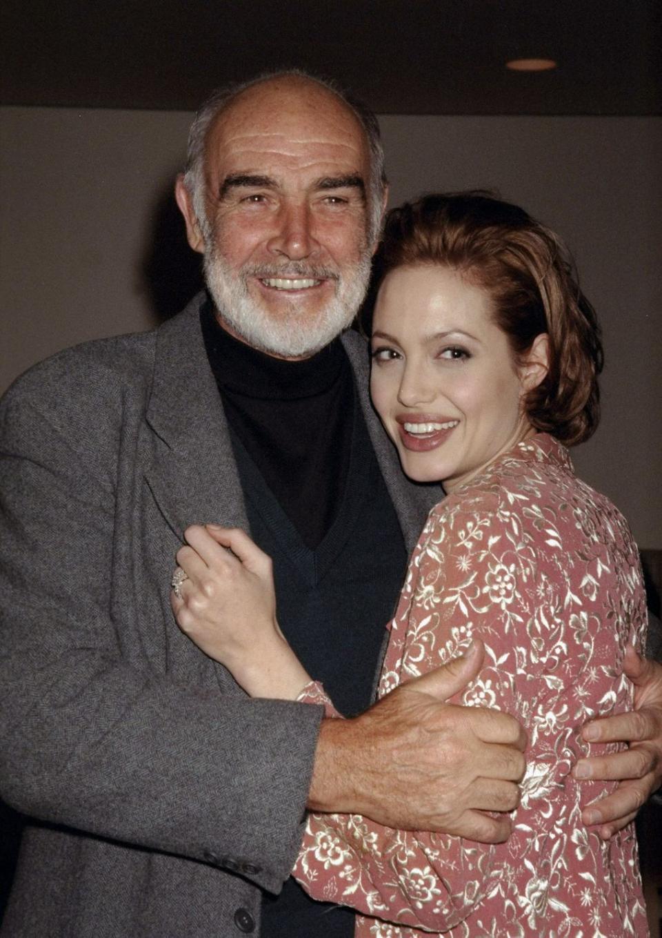 <p>With Sean Connery at a 1999 screening of <em>Playing by Heart</em>; they were co-stars.</p>