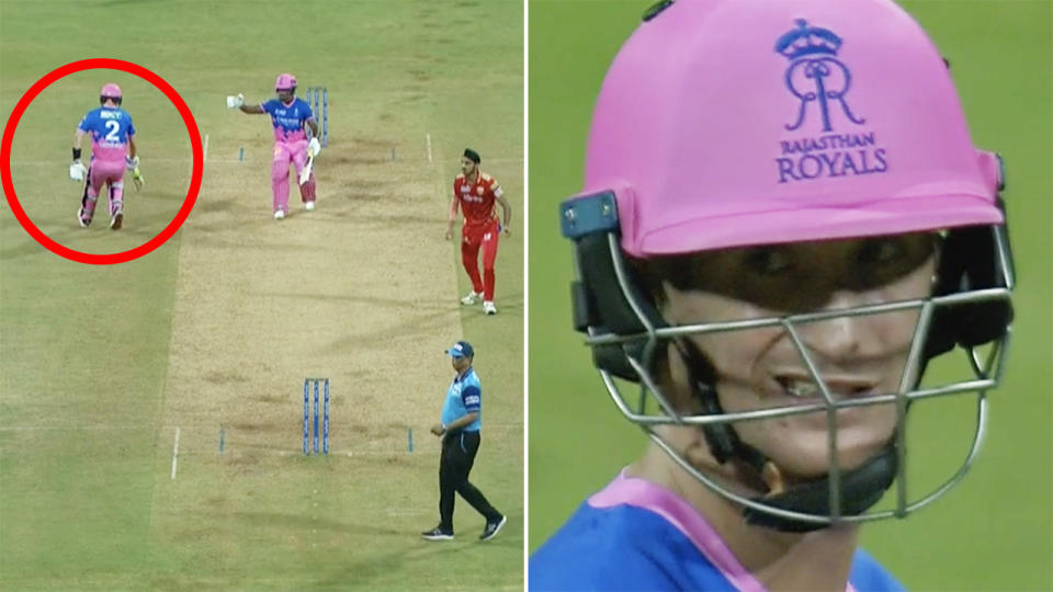 Cricket fans are debating Rajasthan Royals captain Sanju Samson's call to send Chris Morris back to the non-striker's end for the final ball of their clash against the Punjab Kings, which they lost. Pictures: IPL 2021