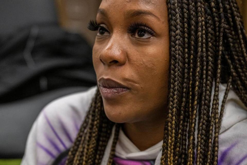 Marquisha Brown, 29, said the Yolo Basic Income program helped her escape prostitution. “Since I had YOBI it’s been great. It’s helped me for one, most importantly, stay out of the life. I didn’t have to go and do things to make money,” she said. Brown, whose mother died when she was two years old, first turned to prostitution when she was 14 after running away from her aunt’s home.