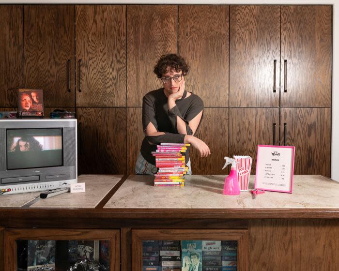 (April 3, 2024) Portraits of Jane Schoebrun, creator of 'I Saw The TV Glow,' at Vidiots in Eagle Rock. Jane is a non-binary director. (Em Monforte / For The Times)