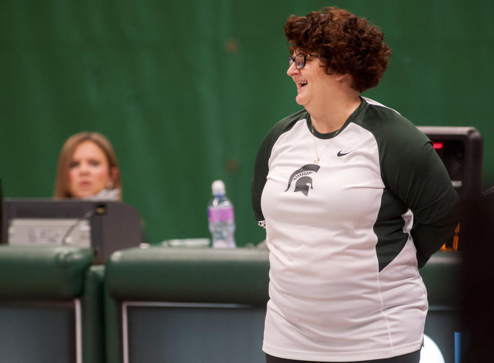 Former Michigan State University gymnastics head coach Kathie Klages was charged Thursday, Aug. 23, 2018 with lying to police amid an investigation into the school’s handling of sexual abuse complaints against former sports doctor Larry Nassar. (AP)