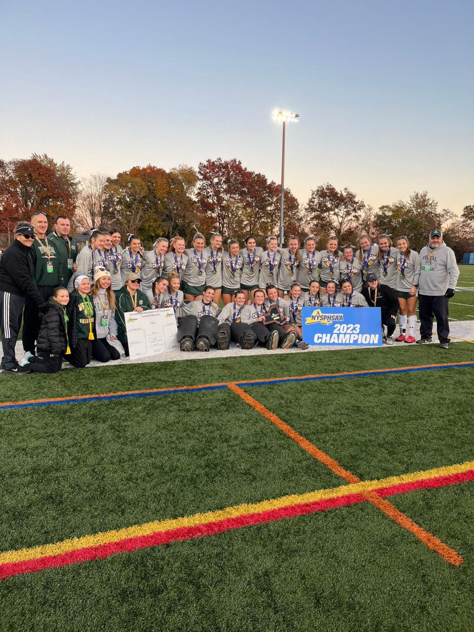 Vestal's Class B state field hockey champions