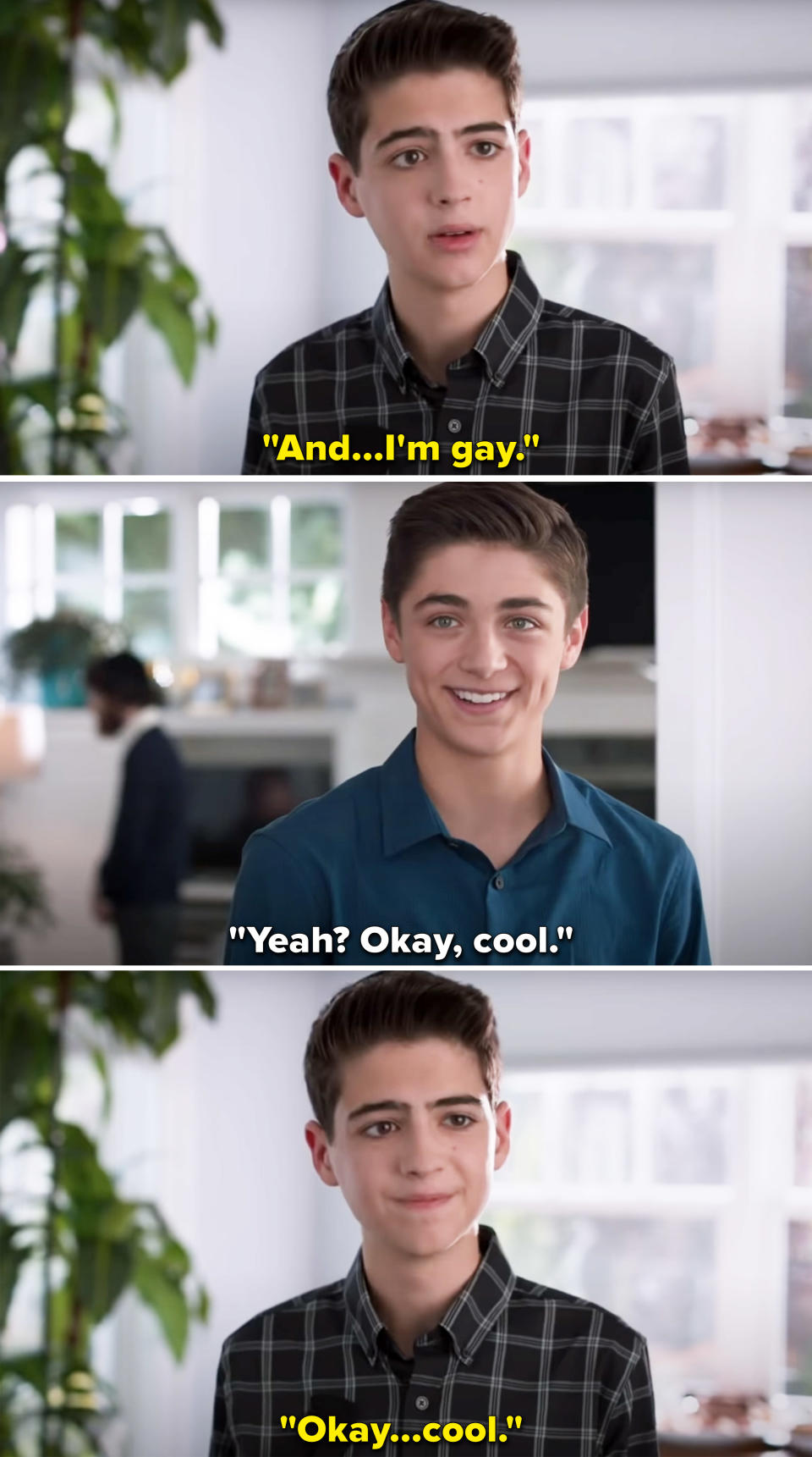 Cyrus tells Jonah he's gay and Jonah says "Yeah? Okay, cool"