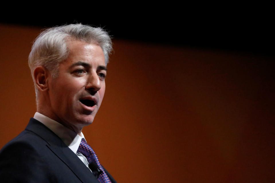 William 'Bill' Ackman, CEO and Portfolio Manager of Pershing Square Capital Management, speaks during the Sohn Investment Conference in New York City, U.S., May 8, 2017. REUTERS/Brendan McDermid