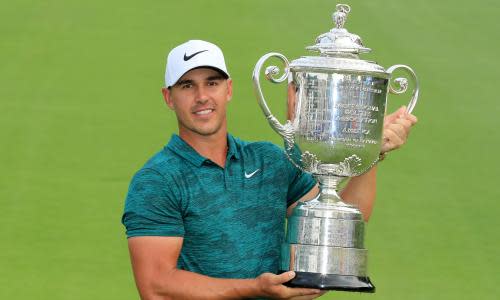 Brooks Koepka’s nerveless display denies Tiger Woods fairytale victory