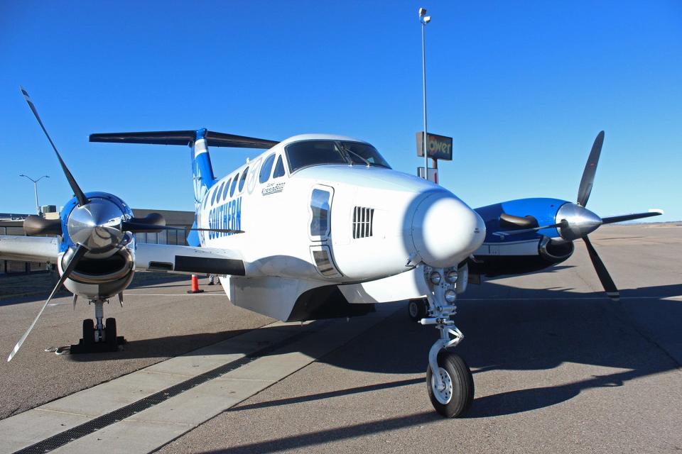 A Southern Airways Express airplane was available to tour on the tarmac at Pueblo Memorial Airport on Jan. 26, 2023.