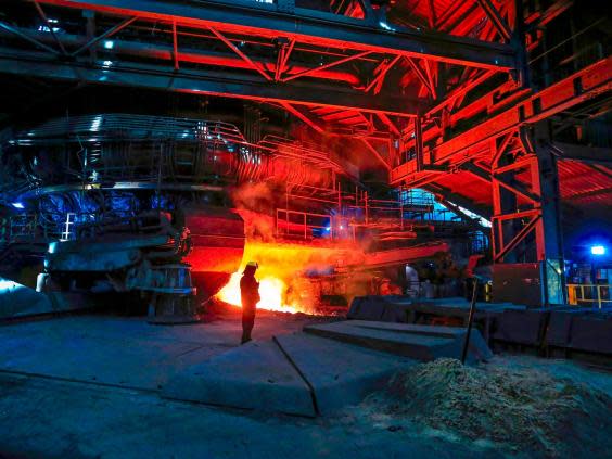 The furnace at Scunthorpe (AFP)