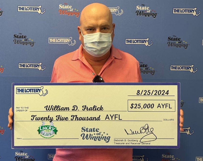 William Fralick of Brockton won the "Happiness for life" Lotto drawing on August 25, 2024.