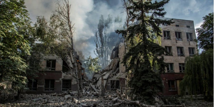 Destruction in Lysychansk