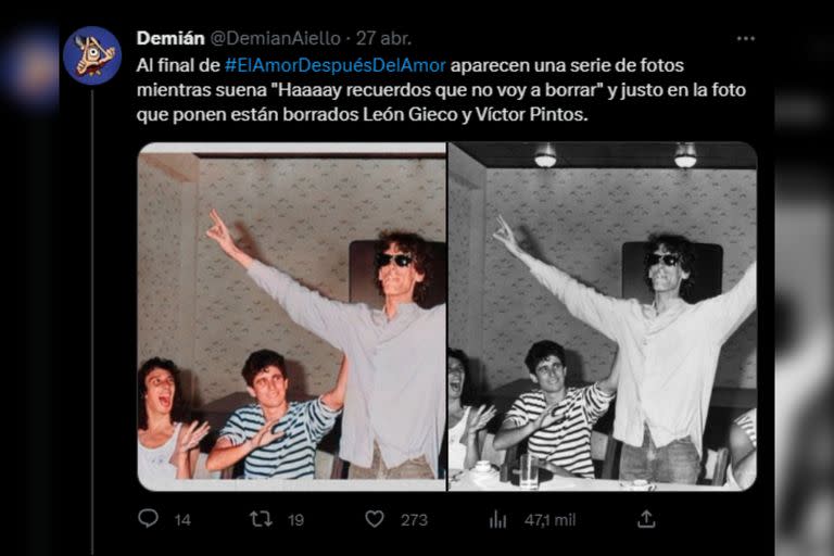 Un usuario destacó el gran detalle de la imagen (Captura Twitter)