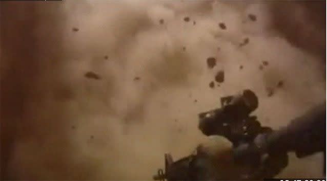 The explosion that took his legs captured from his helmet cam.