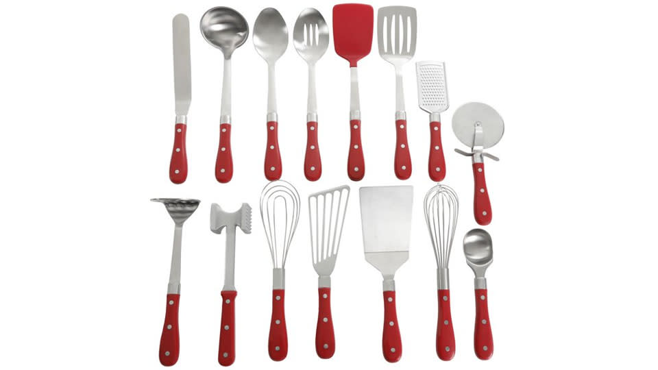 Red handled utensils. (Photo: Walmart)