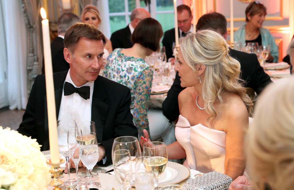 Foreign Secretary Jeremy Hunt attends the Return Dinner hosted by US President Donald Trump at Winfield House, the residence of the Ambassador of the United States of America to the UK, in Regent's Park, London, as part of his state visit to the UK.