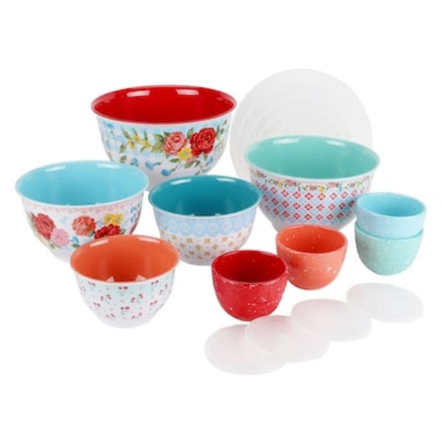  The Pioneer Woman Melamine Mixing Bowls Set with Lids