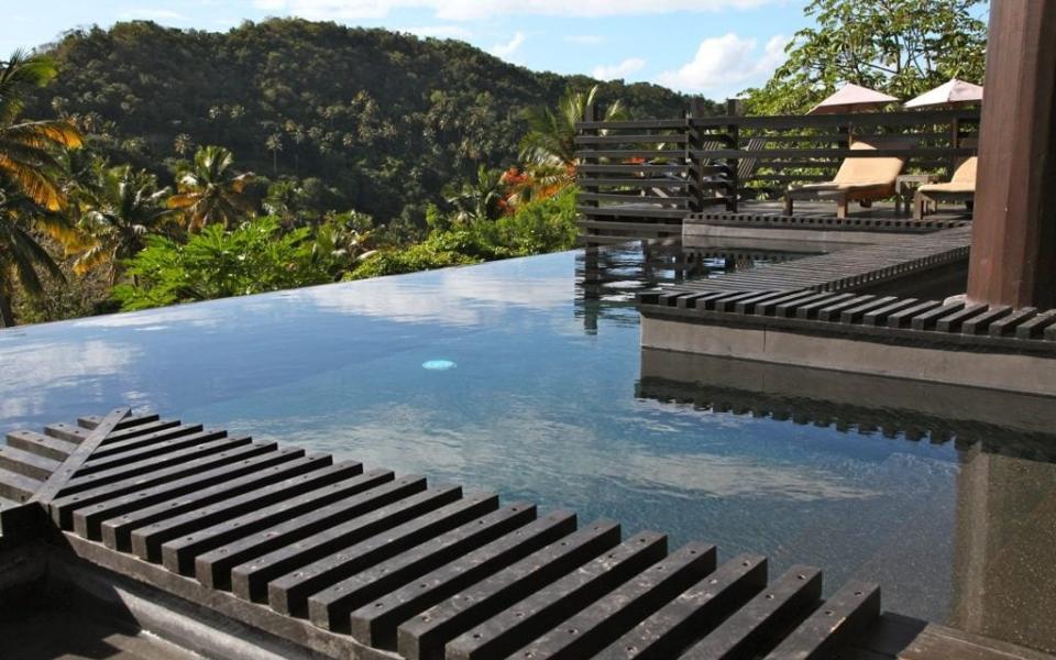 The infinity pool is a highlight of the Rabot hotel 