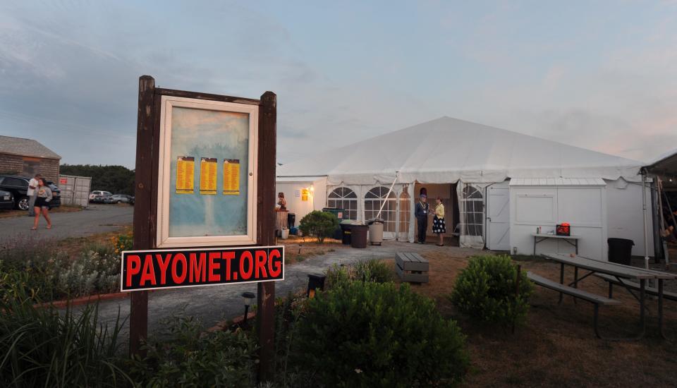 Payomet Performing Arts Center in North Truro hosts concerts and other events in giant tents on a former Air Force base.