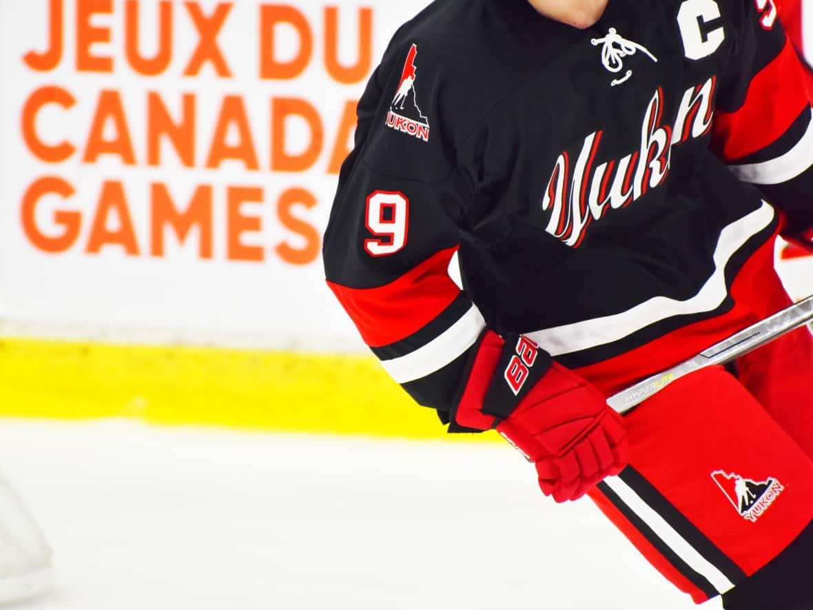 Gavin McKenna led Team Yukon to a victory against Team P.E.I. on Tuesday as the men's hockey event gets underway at the 2023 Canada Winter Games. (Basil Eldho - image credit)