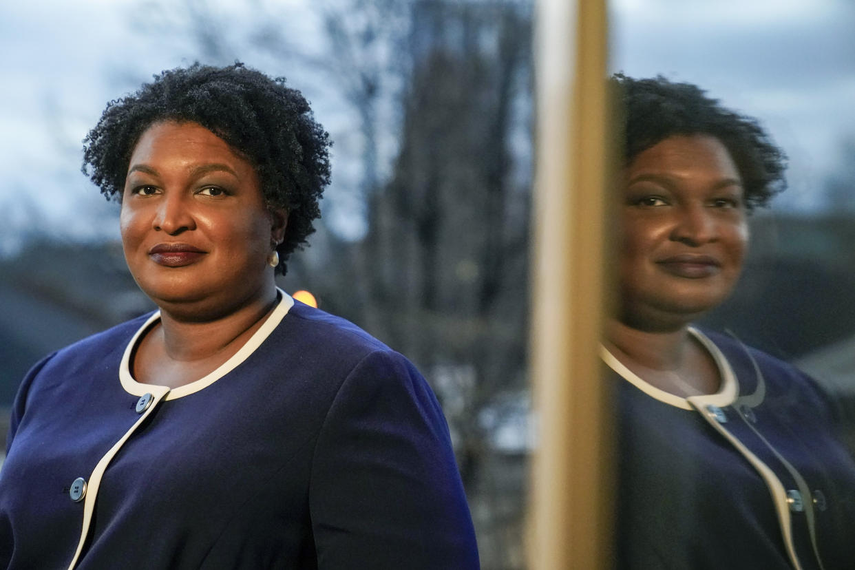 Georgia gubernatorial Democratic candidate Stacey Abrams poses for a photo during an interview with The Associated Press. (AP)