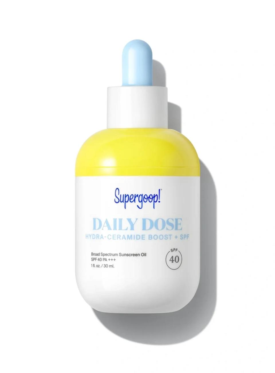 Supergoop Daily Dose Hydra-Ceramide Boost + SPF 40 Oil - Credit: Courtesy