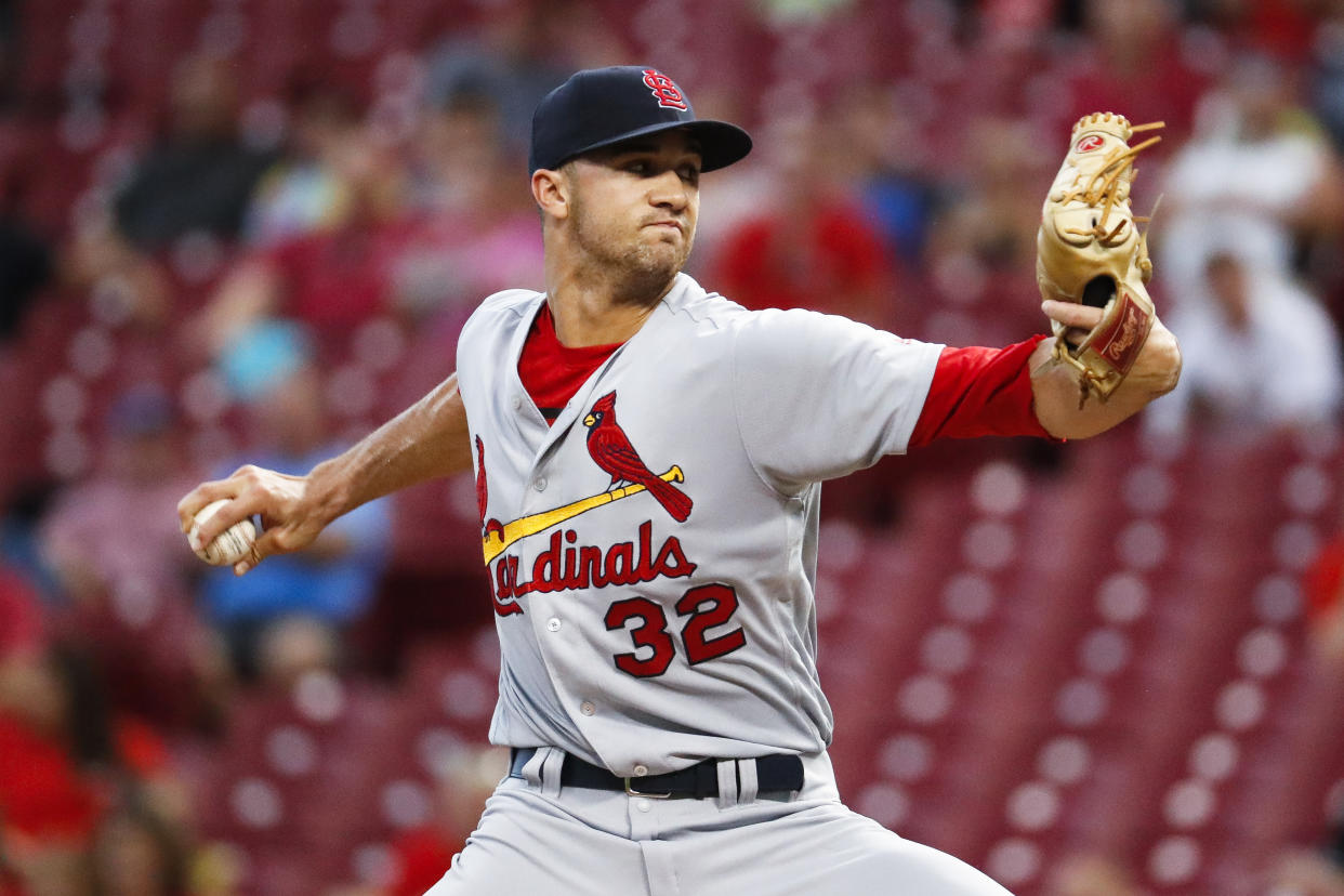 Jack Flaherty was dealing on Tuesday, striking out nine Brewers over five frames. (AP Photo/John Minchillo)