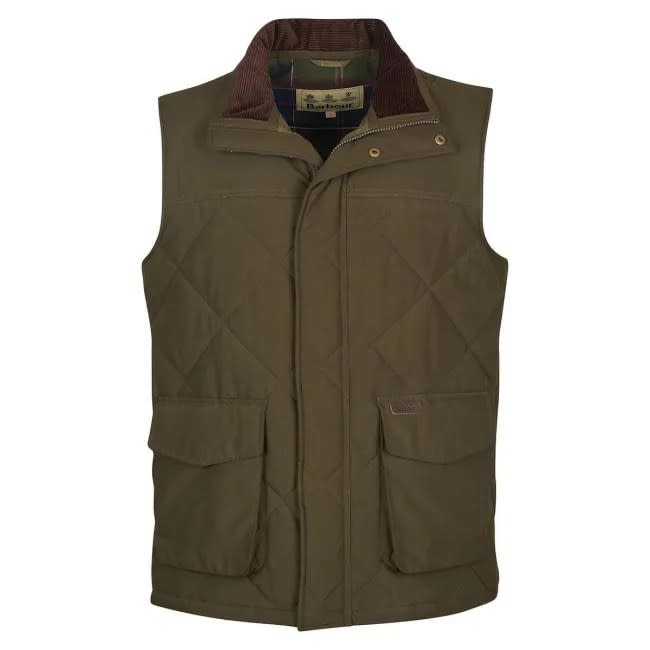 An olive green vest.