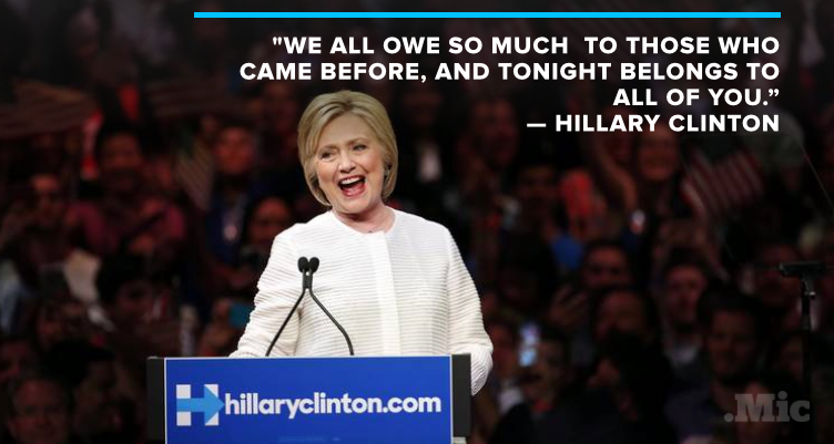 Hillary Clinton Proclaims Historic Victory: 