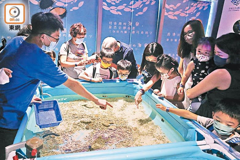 荃灣一間水族館舉辦「微型生物展」。（李志湧攝）