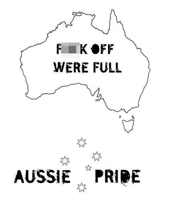 Racist Aussie imagery posted to Locky Gilbert's MySpace social media