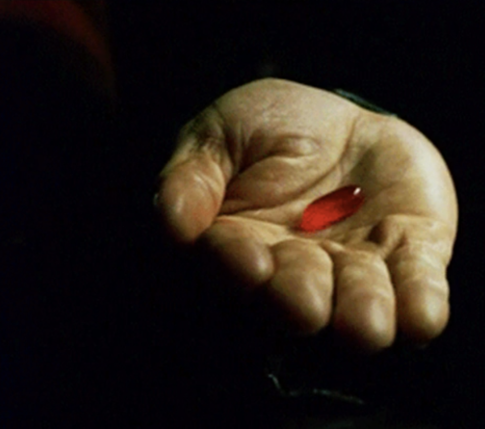 a pill in a hand