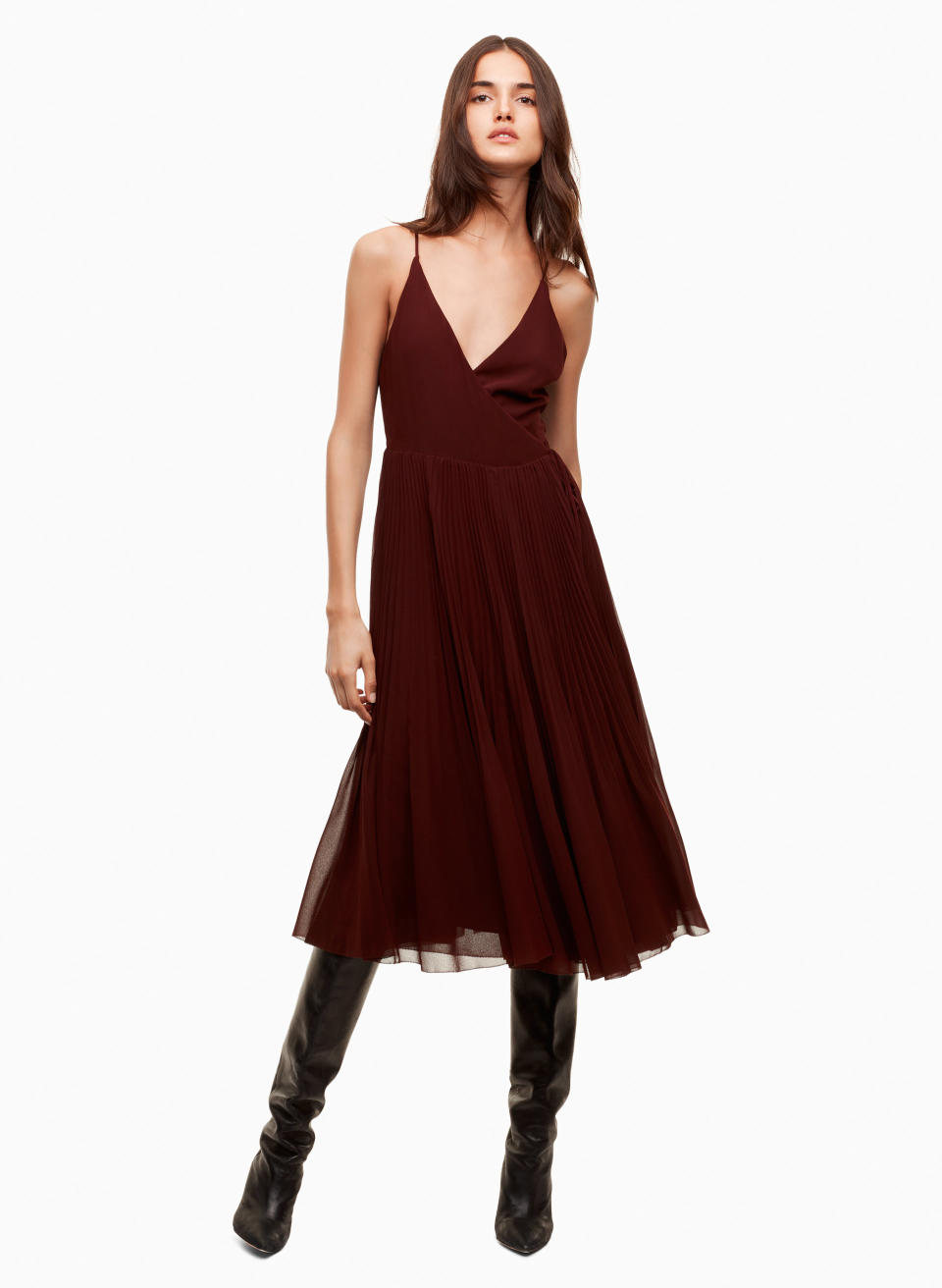 <a href="http://us.aritzia.com/product/beaune-dress/61870.html?dwvar_61870_color=2346" target="_blank">Wilfred&nbsp;Beaune dress</a>, $185 (Photo: Aritzia)